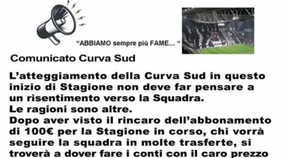 FOTO - I tifosi bianconeri protestano contro il club