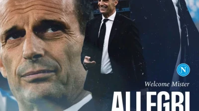 Napoli, è l’Allegri day: oggi l’arrivo in città, domani la presentazione ufficiale