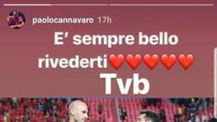 FOTO - Cannavaro riabbraccia il Pocho!